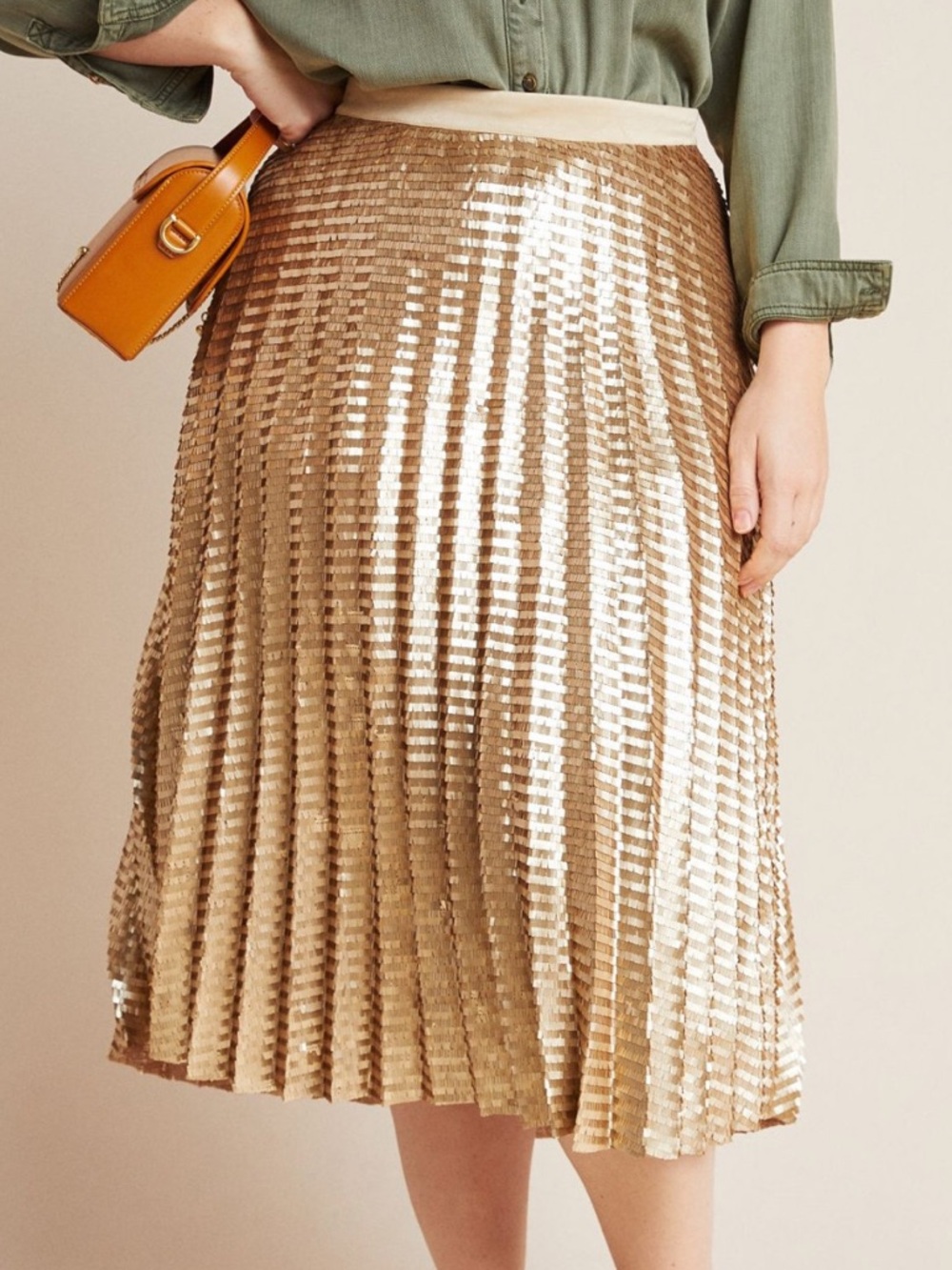 Meave Natalia Sequined Midi Skirt, 22W